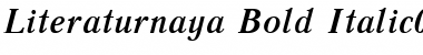 Literaturnaya Bold Italic Font