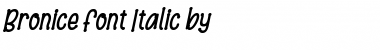 Bronice Italic Font