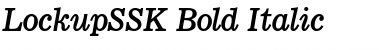 LockupSSK Bold Italic Font