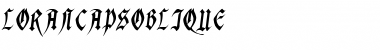 LoranCaps Oblique Font