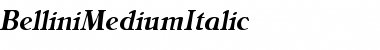 BelliniMediumItalic Font