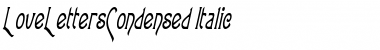 LoveLettersCondensed Italic Font