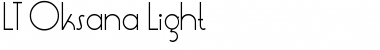 LT Oksana Light Regular Font