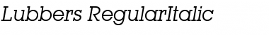Lubbers RegularItalic Font