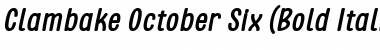 Clambake October Six Bold Italic Font