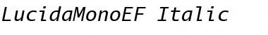 LucidaMonoEF Italic Font