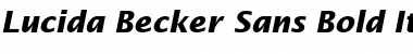 Lucida Becker Sans Bold Italic