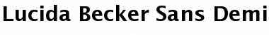 Lucida Becker Sans Demi Regular