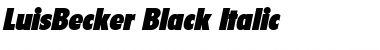 LuisBecker-Black Italic Font