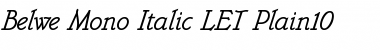 Belwe Mono Italic LET Plain Font