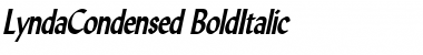 LyndaCondensed BoldItalic Font