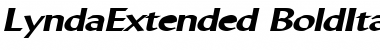 LyndaExtended BoldItalic Font