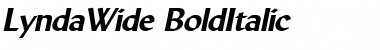 LyndaWide BoldItalic Font