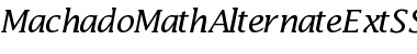 MachadoMathAlternateExtSSK Regular Font