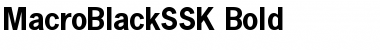MacroBlackSSK Bold Font