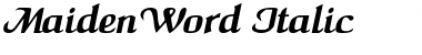 MaidenWord Italic Font