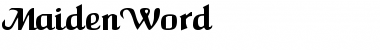 MaidenWord Regular Font