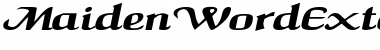 MaidenWordExtended Italic Font