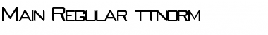 Main Regular Font