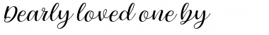 Dearly loved one Font