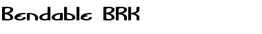 Bendable (BRK) Font