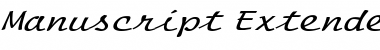Manuscript Extended Italic Font