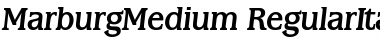 MarburgMedium RegularItalic