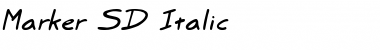 Marker SD Italic Font