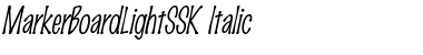MarkerBoardLightSSK Italic Font