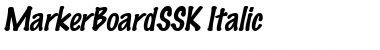 MarkerBoardSSK Italic Font
