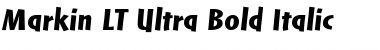 Markin LT UltraBold Italic Font