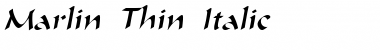 Marlin Thin Italic Font