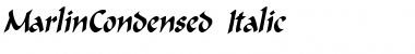 MarlinCondensed Italic Font
