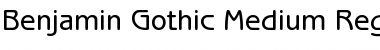 Benjamin-Gothic-Medium Regular Font