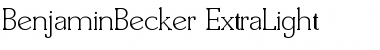 BenjaminBecker-ExtraLight Font