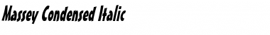 Massey Condensed Italic Font
