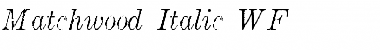 Matchwood Italic WF Font