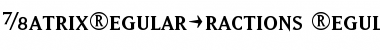 MatrixRegularFractions Regular Font