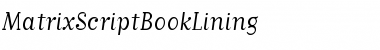 MatrixScriptBookLining Font