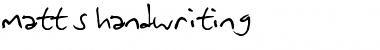 matt's handwriting Regular Font