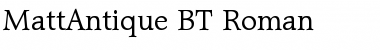 MattAntique BT Roman Font