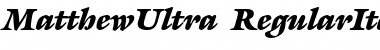 MatthewUltra RegularItalic