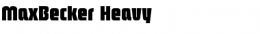 MaxBecker-Heavy Font