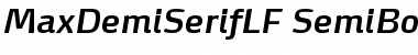 MaxDemiSerifLF-SemiBoldIta Regular Font
