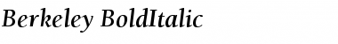 Berkeley-BoldItalic Font