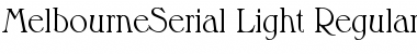 MelbourneSerial-Light Regular Font