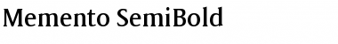 Memento SemiBold Font