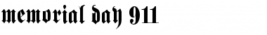 Memorial Day 911 Font