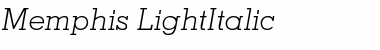 Memphis-LightItalic Font