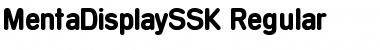 MentaDisplaySSK Regular Font